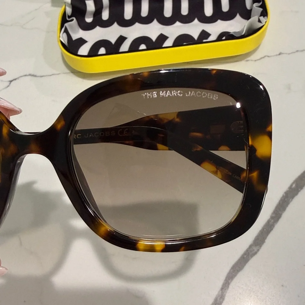 Marc Jacobs Brown Sunglasses with Yellow Case